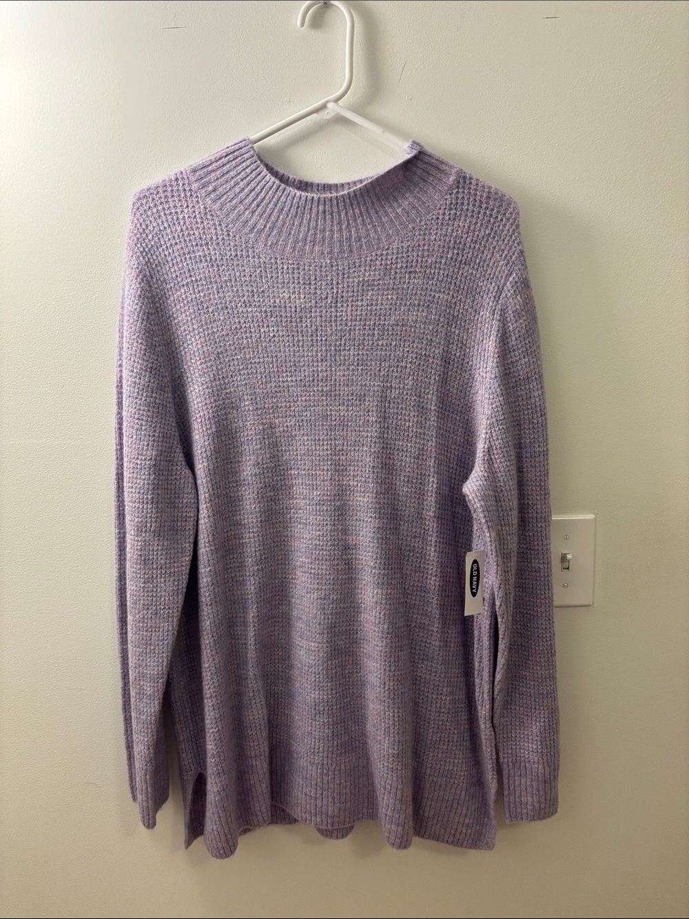 Old Navy Lavender Ribbed Mock Neck Sweater